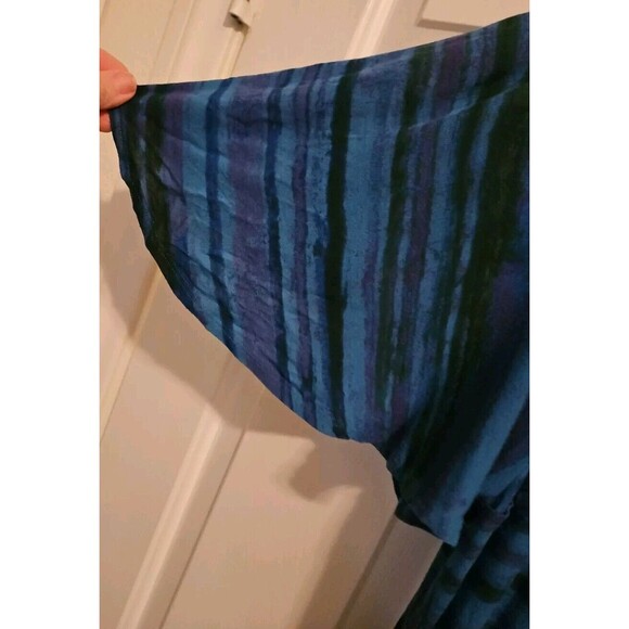 Plenty by Tracy Reese Midi Blue Stripe Small Dress Flowy Stretchy See Pic Flawed - Picture 5 of 9